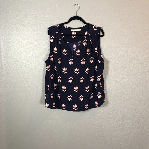 41 Hawthorne Size XXL Sleeveless V-Neck Floral Top - Picture 1 of 5